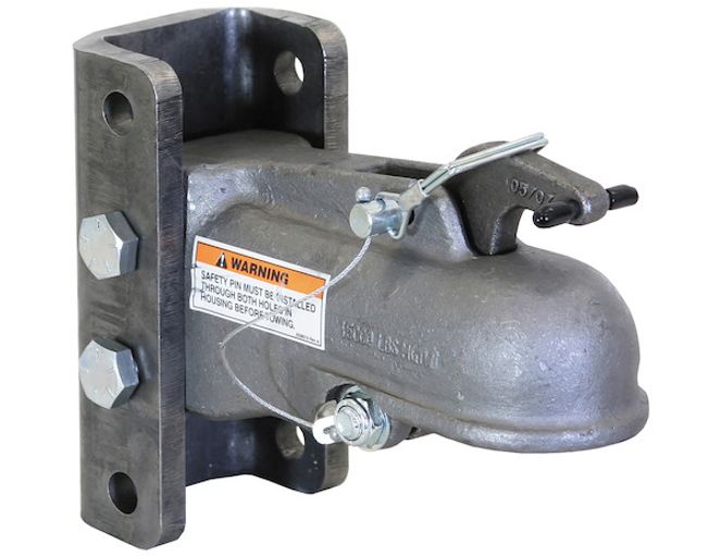 0091553BK - COUPLER, 2-5/16in ASSY W/3 POS CHANNEL - Black Powder-Coated