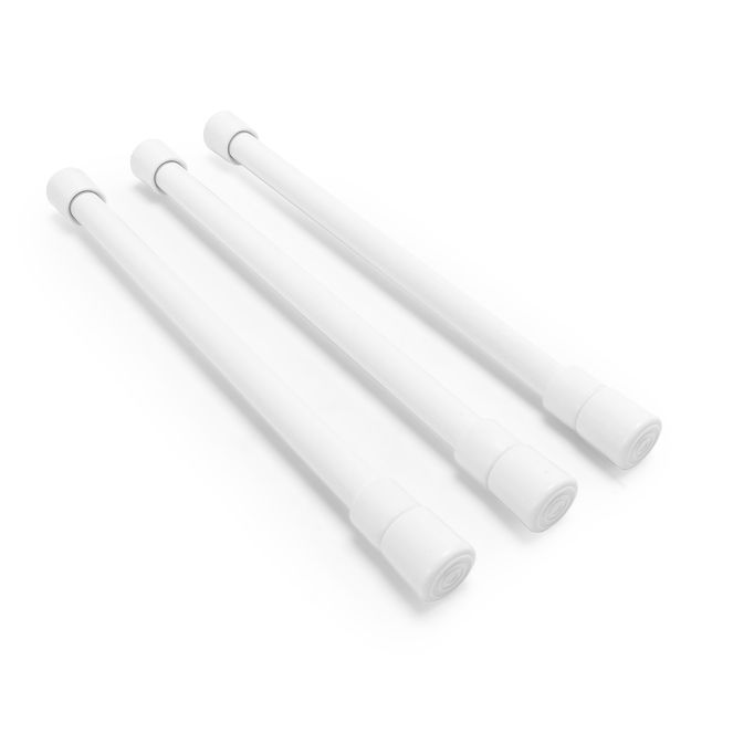 44063 - RV Cupboard Bar, 3Pack - 10" to 17" White (E/F)